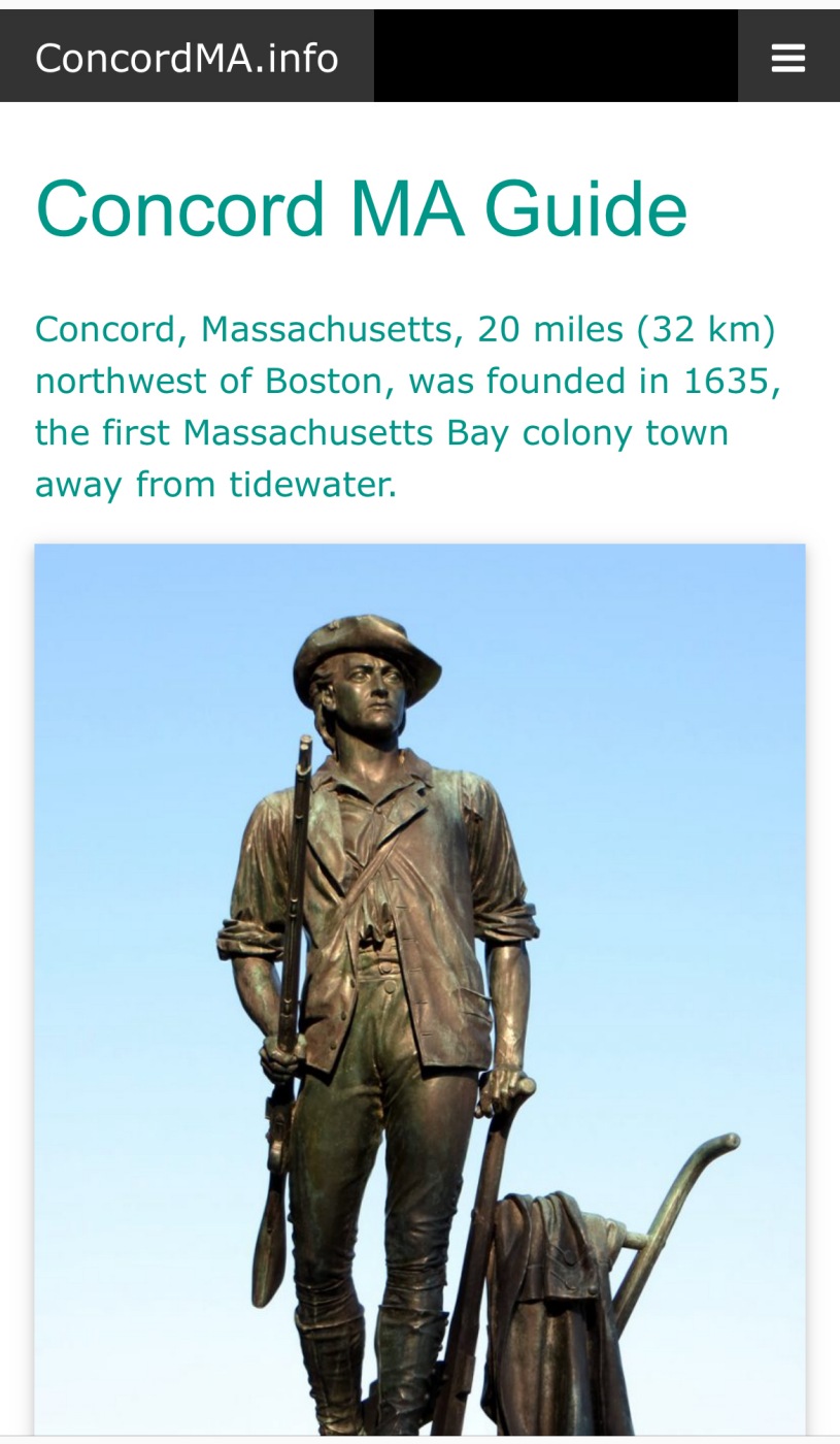 Concord MA Guide by Tom Brosnahan